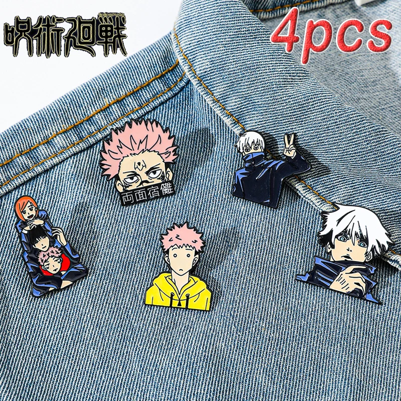 

Jujutsu Kaisen Enamel Pin Anime Cartoon Jujutsu Kaisen Brooch Hats Backpack Metal Badge Jewelry Accessory Gift for Friends