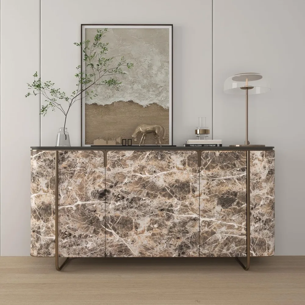 ورق جدران قابل للتقشير واللصق من الرخام البني المقاوم للماء، ورق اتصال رخامي صناعي سميك من الفينيل DIY لديكور المنزل