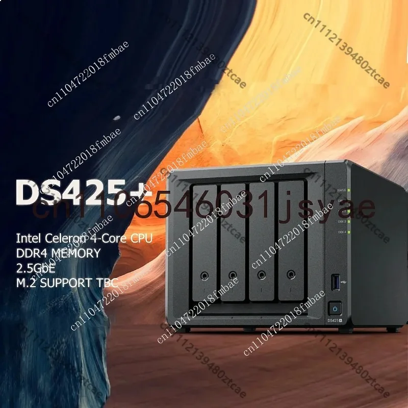 4-Bay NAS Enclosure Diskless 2GB DDR4 J4125 2.5GbE Home Server Support M.2 NVMe SSD 2025 New