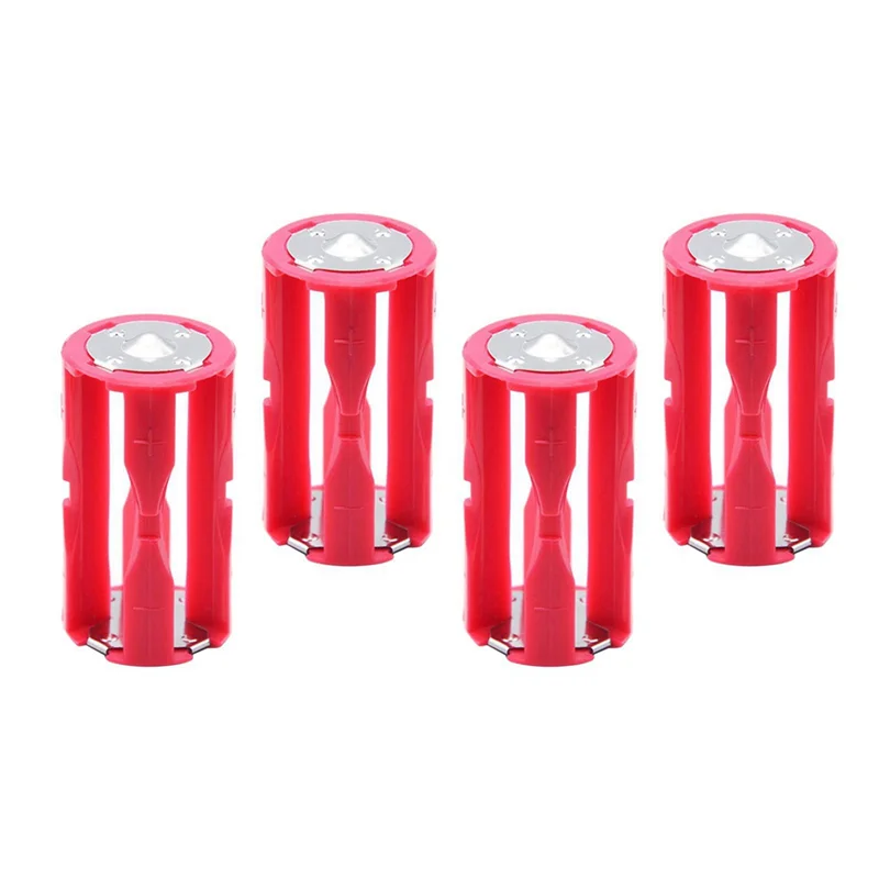 WORTHOWN-10 Pezzi Adattatore per Batteria Parallelo Supporti per Batteria Riutilizzabili Antiruggine Comodo Convertitore di Dimensioni AAA a C