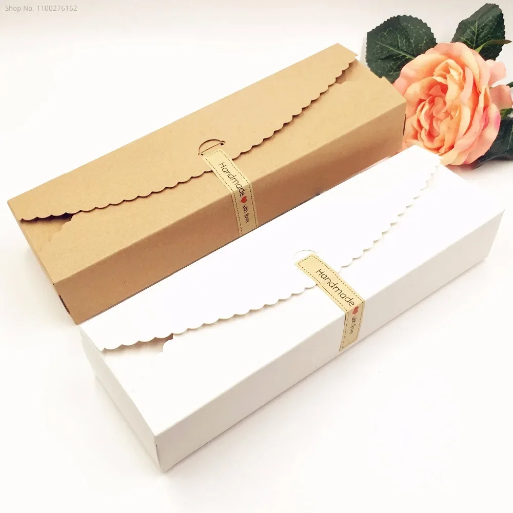 

50pcs/lot Kraft Gift Boxes Paper Handmade Candy /chocolate Packing Box Blank Storage DIY Wedding Cake Boxes 23*7*4cm
