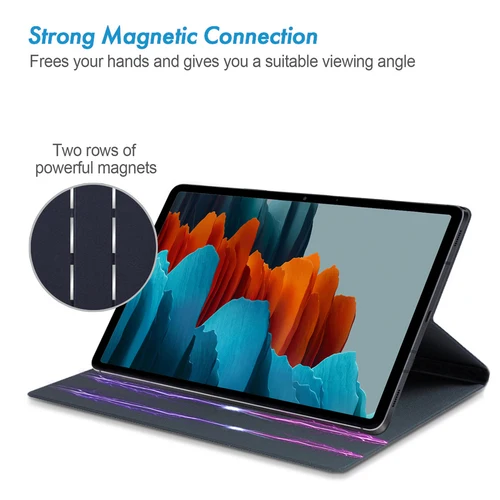Imagen 2 del producto Funda para Samsung Galaxy Tab S10 FE Plus, funda con soporte magnético para Tab S9 FE + con portalápices para S10 Ultra Auto Sleep Wake