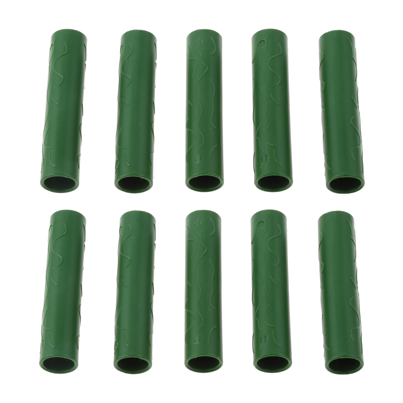 Tubo de conexión verde PE para Injerto de plantas, 10 piezas, 11mm x 75mm, Clip conector para estacas de plantas de invernadero, soporte para plantas