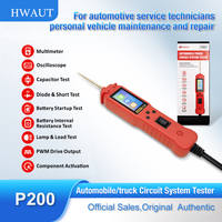 HWAUT P100 P200 Automotive Circuit Tester Multimeter PWM Signal Generator Oscilloscope Battery Electrical System Diagnostic Tool