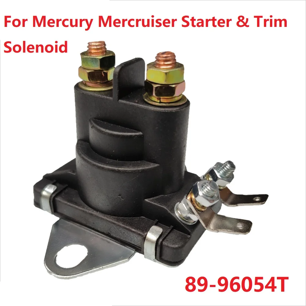 

Boat Starter & Trim Solenoid For Mercury Outboard w/Flat Bracket 89-96054T Engine Motor 8HP-115HP