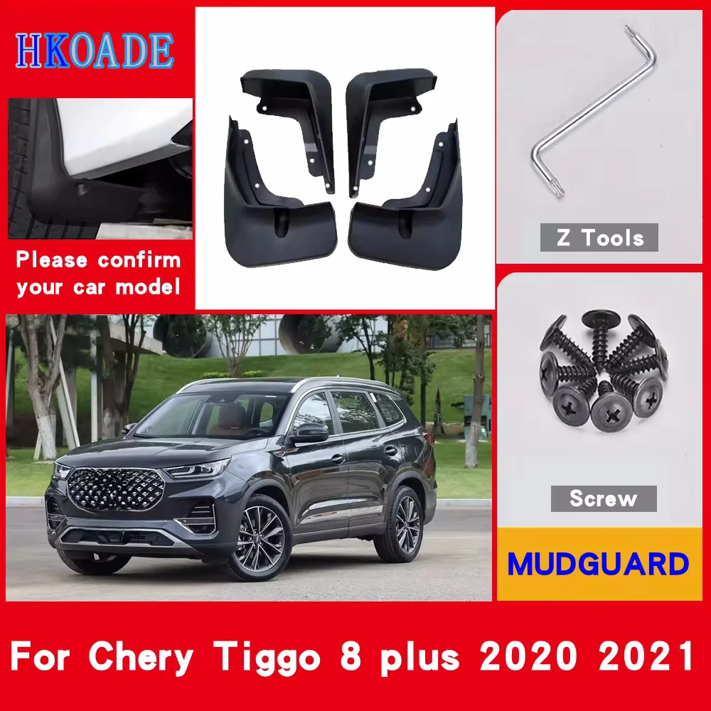 Car Fender Mud Flaps For Chery tiggo 8 plus 2020-2021 Mudguards Splash Guards Fender Mudflaps Car Fender Accessories Car Fender