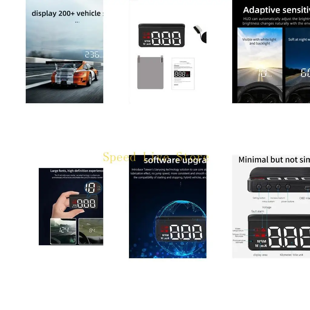 547C Car HUD-Head Up Display GPS Overspeed Warning Projector Electronic Alarm