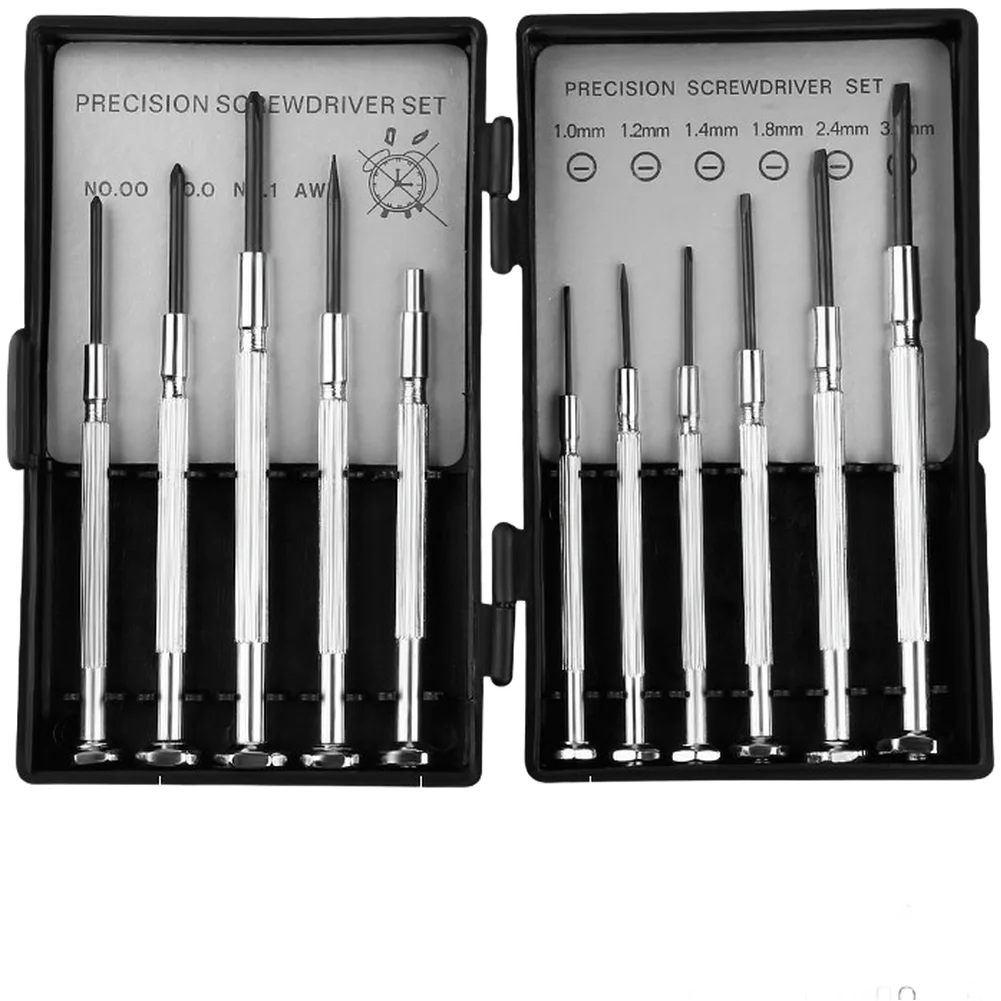Precision Tool Set for Watch and Small Electronics Repair with Ergonomic Grip and Multiple Interchangeable Screwdriver Tips