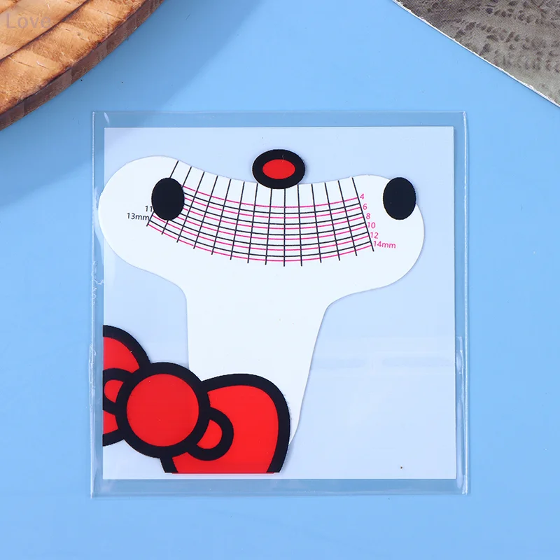 [L & P] 10 قطعة مسطرة قياس طول الرموش المحمولة الحاجب لينة البلاستيك حاكم ماكياج أداة رمش تمديد ملحق