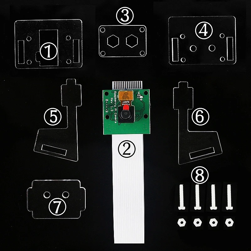 Ov5647 Mini supporto per fotocamera in acrilico staffa per Webcam trasparente per fotocamera Raspberry Pi 3
