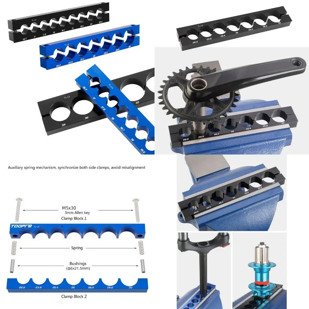 

652F Table Vise Insert Clamps Benches Vice Worktable Multifunction Quick Fixtures Fork Hub Pedal Repairing Clamps Enduring