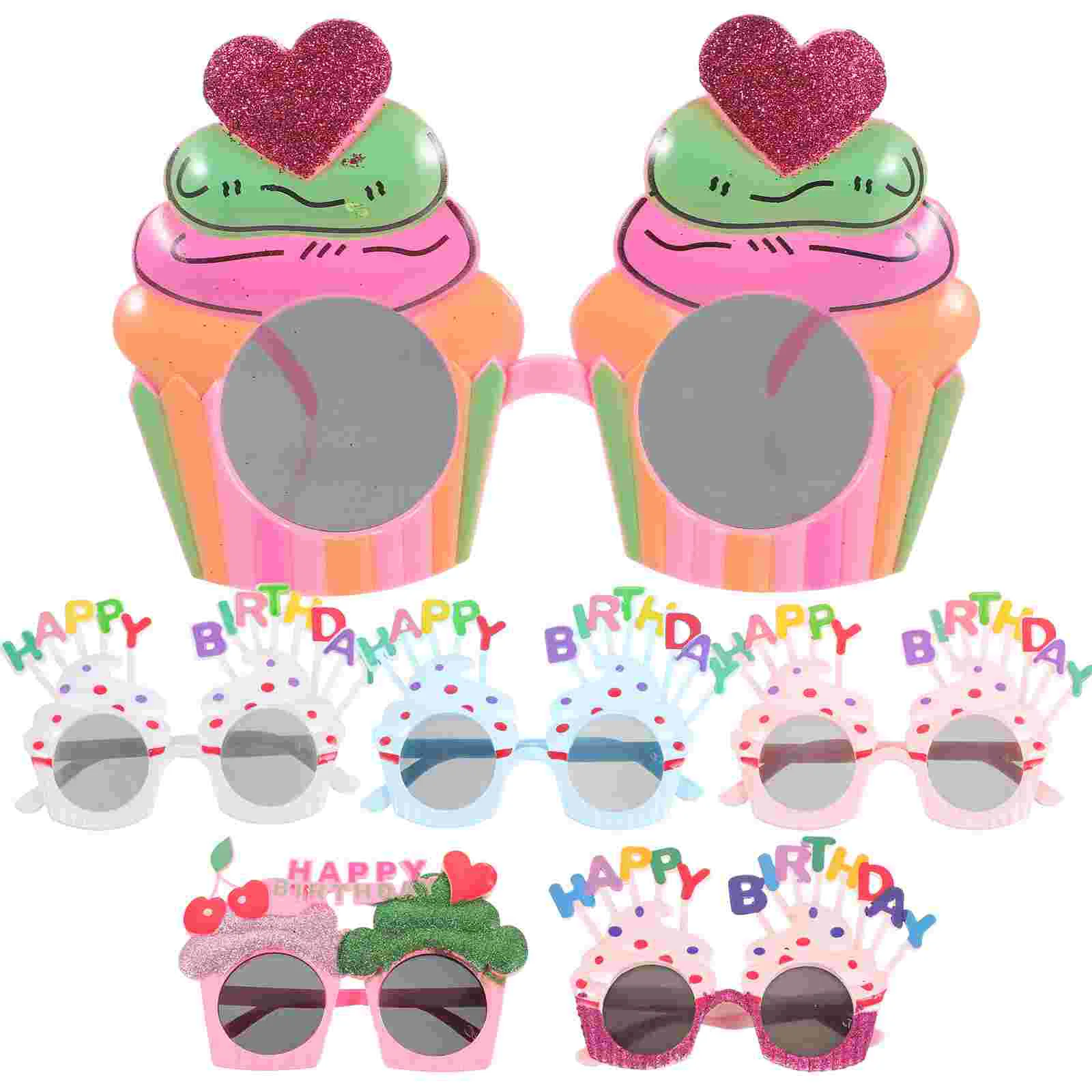 

6 Pcs Party Glasses Novelty Eyeglasses Kid Gifts Fashion Birthday Prop Lovely Design Funny Child