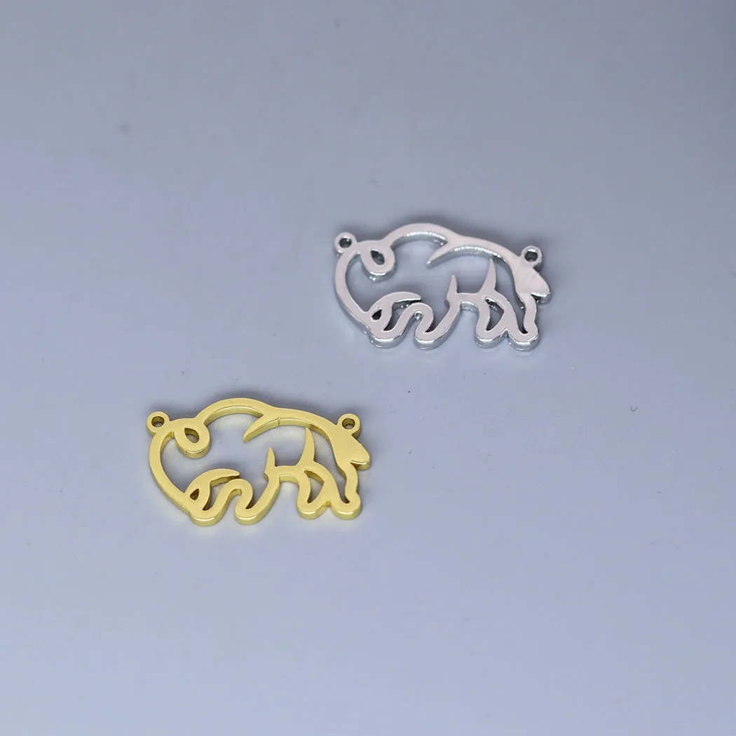 5pcs/lot Bison Buffalo Cow Bull Charm Pendant For Necklace Bracelets Jewelry Crafts Making Handmade Stainless Steel Charm