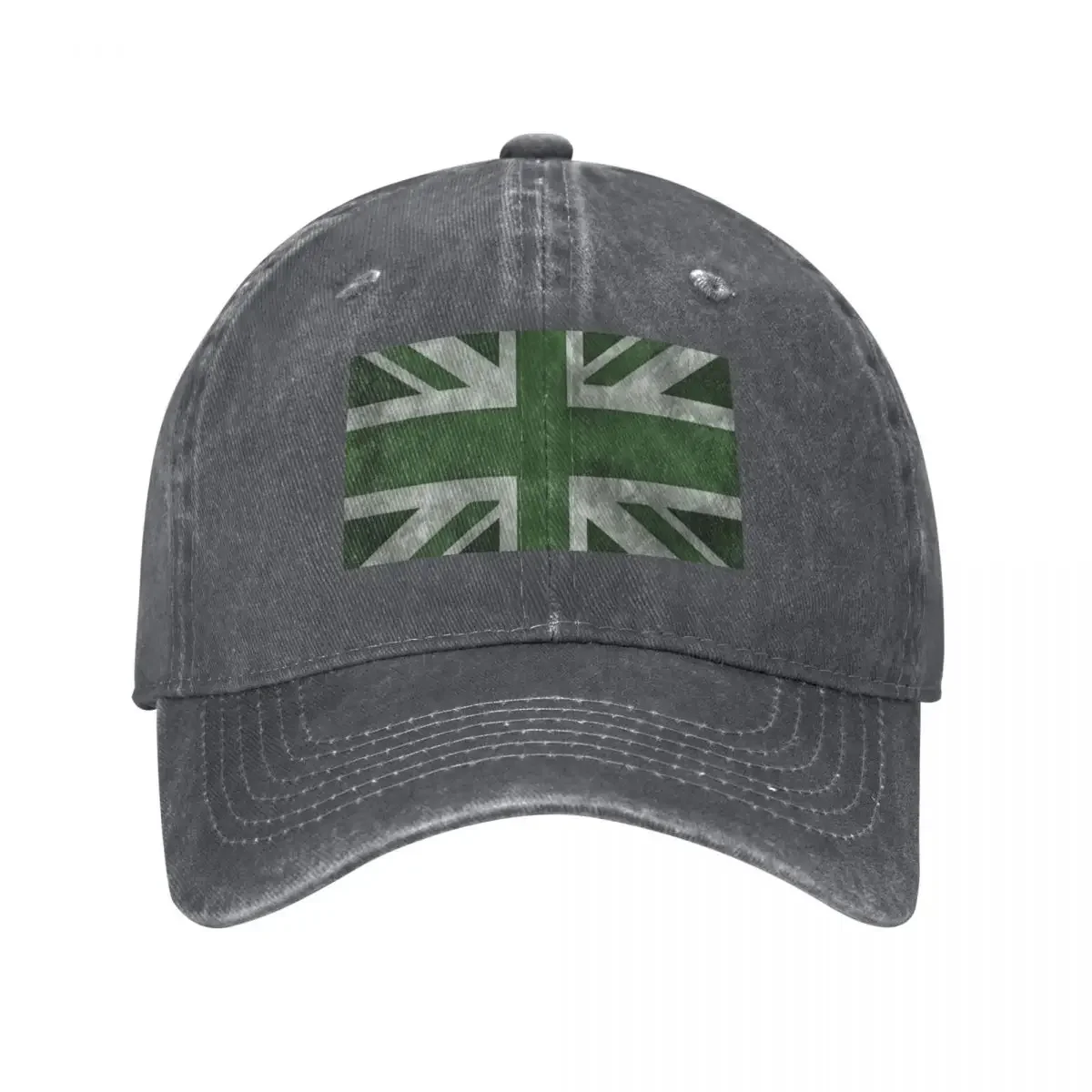 

Green Distressed Union Jack Baseball Cap Hat Luxury Brand Streetwear Sun Hat For Children Men Women's