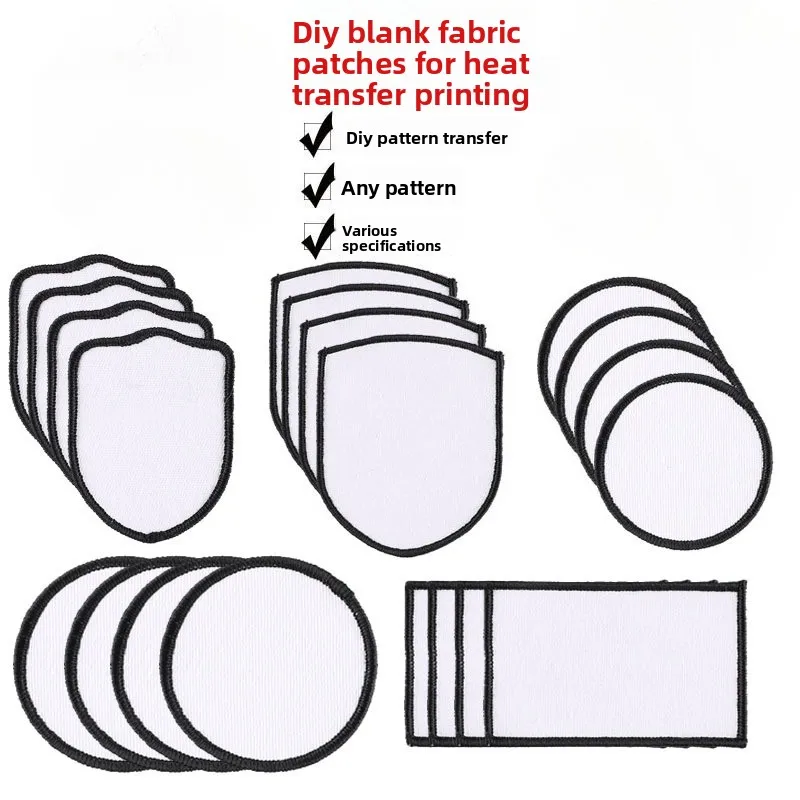 10PC Custom Print Logo Blanks Stickers Clothing Thermoadhesive Patch Sublimation Blank Products Patches for Clothes Iron On