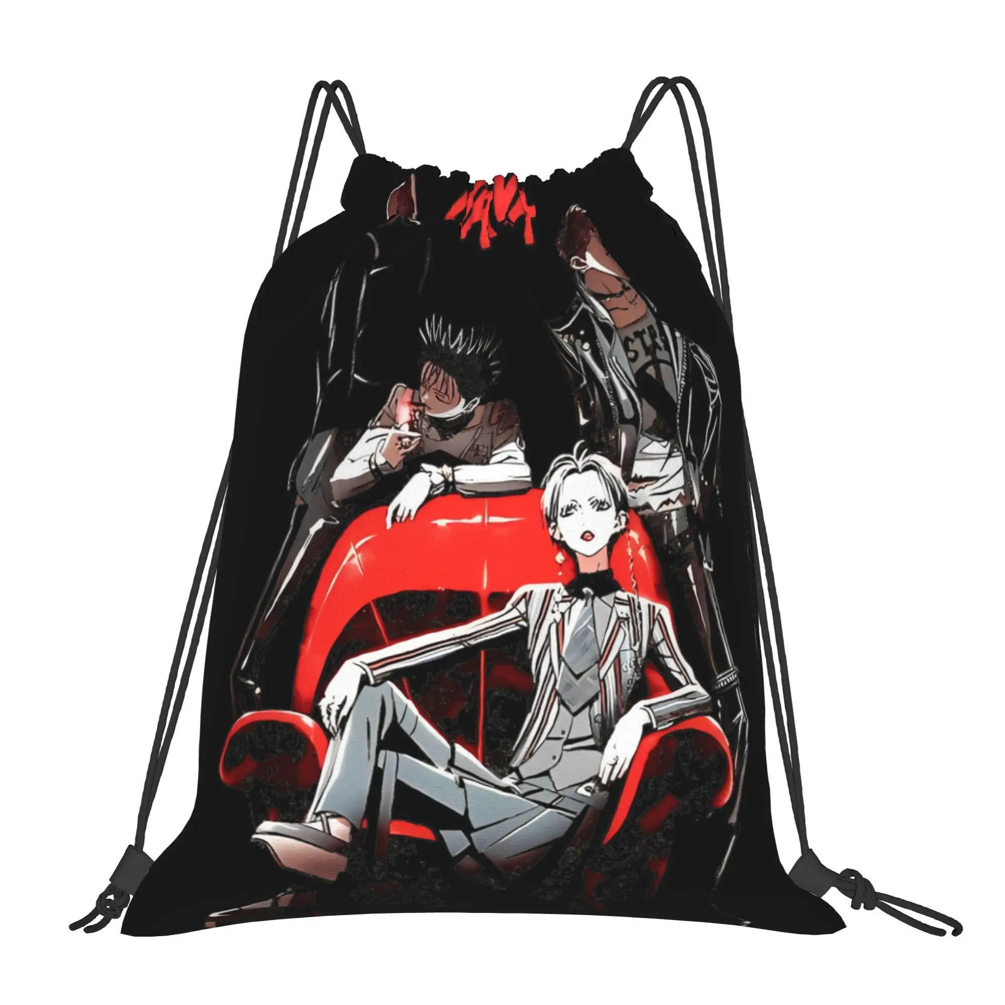 Nana Osaki Drawstring Bag anime Manga Sports Yoga Students BackpackPortable Fashion Sackpack String Bags