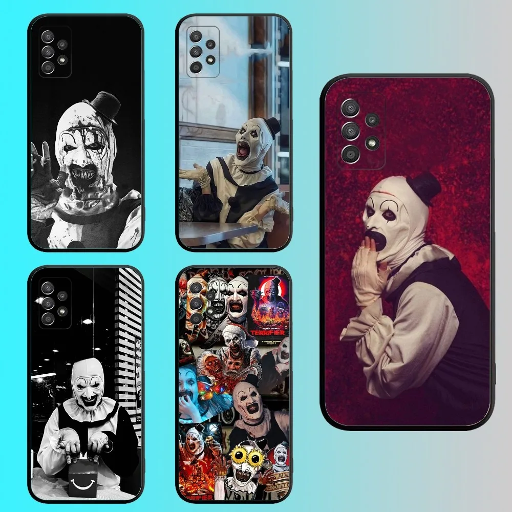 Art the Clown horror T-Terrifier Phone Case For Samsung S 25,24,21,22,23,30,20,Ultra,Plus,Fe,Lite,Note,10,9,5G Black Soft