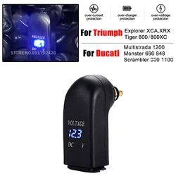 Dual USB Charger Electronic Hella DIN Socket LED Adapter For BMW R1250GS ADV R1300GS R1200 GSA LC For Honda NC750X S1000XR F800R