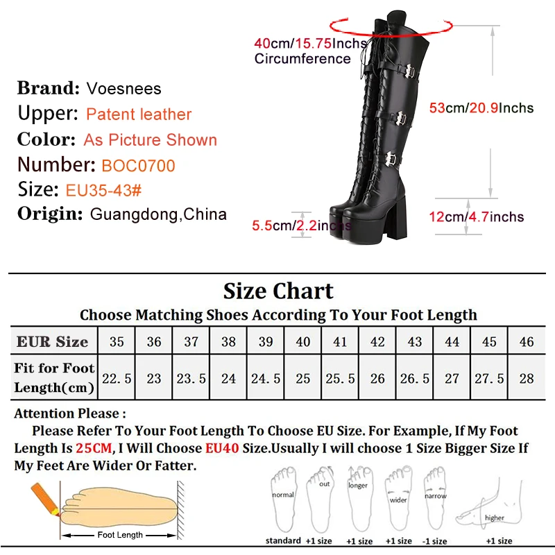 Over-the-Knee Boots Women Short Plush Winter High Heels Gothic style Platform Chunky Heeled Shoes Female Black Thigh High Boots