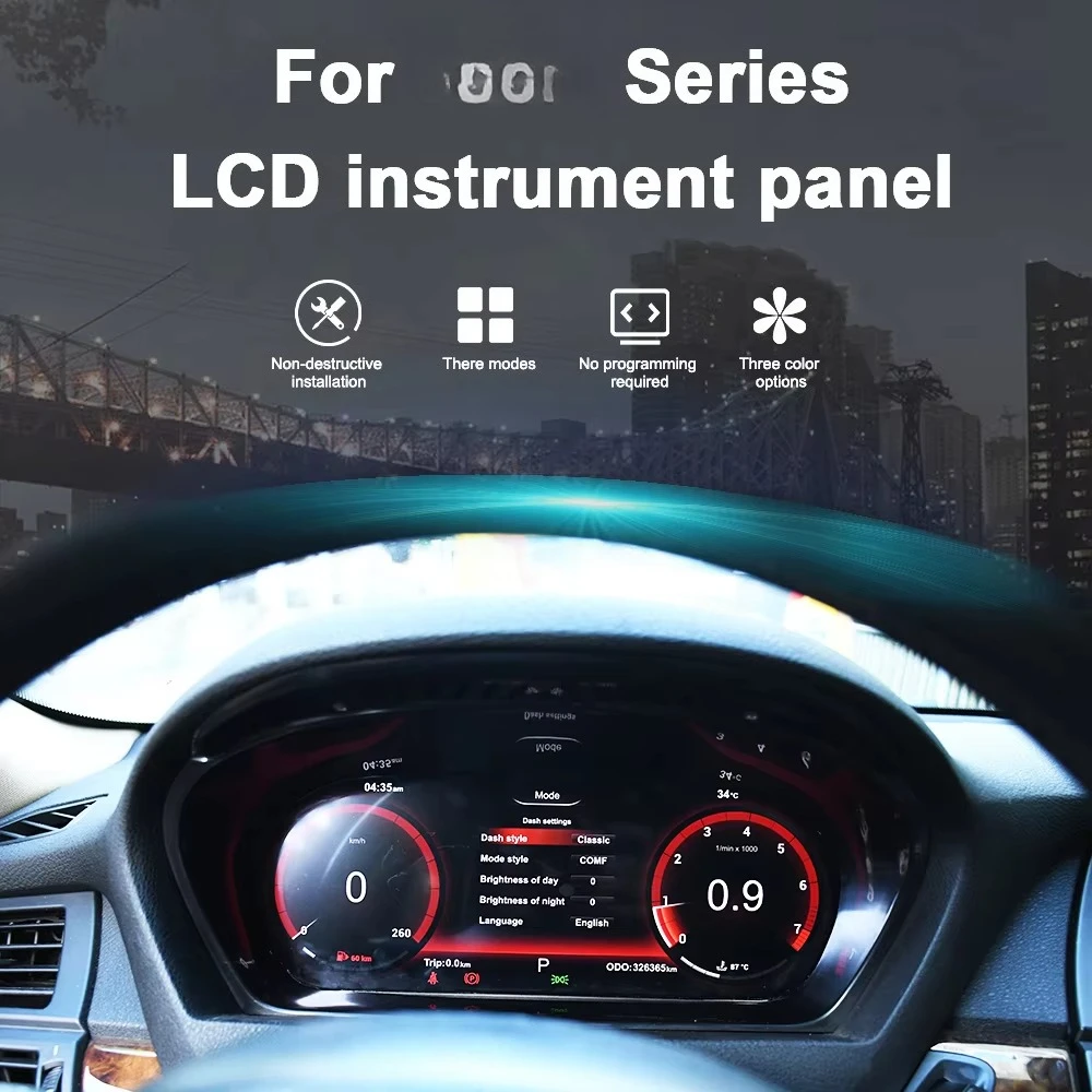 Virtual Cockpit for E70  Smart Dashboard Display Panel Speedometer Odometer LCD Digital Performance Display Dashboard Gauge