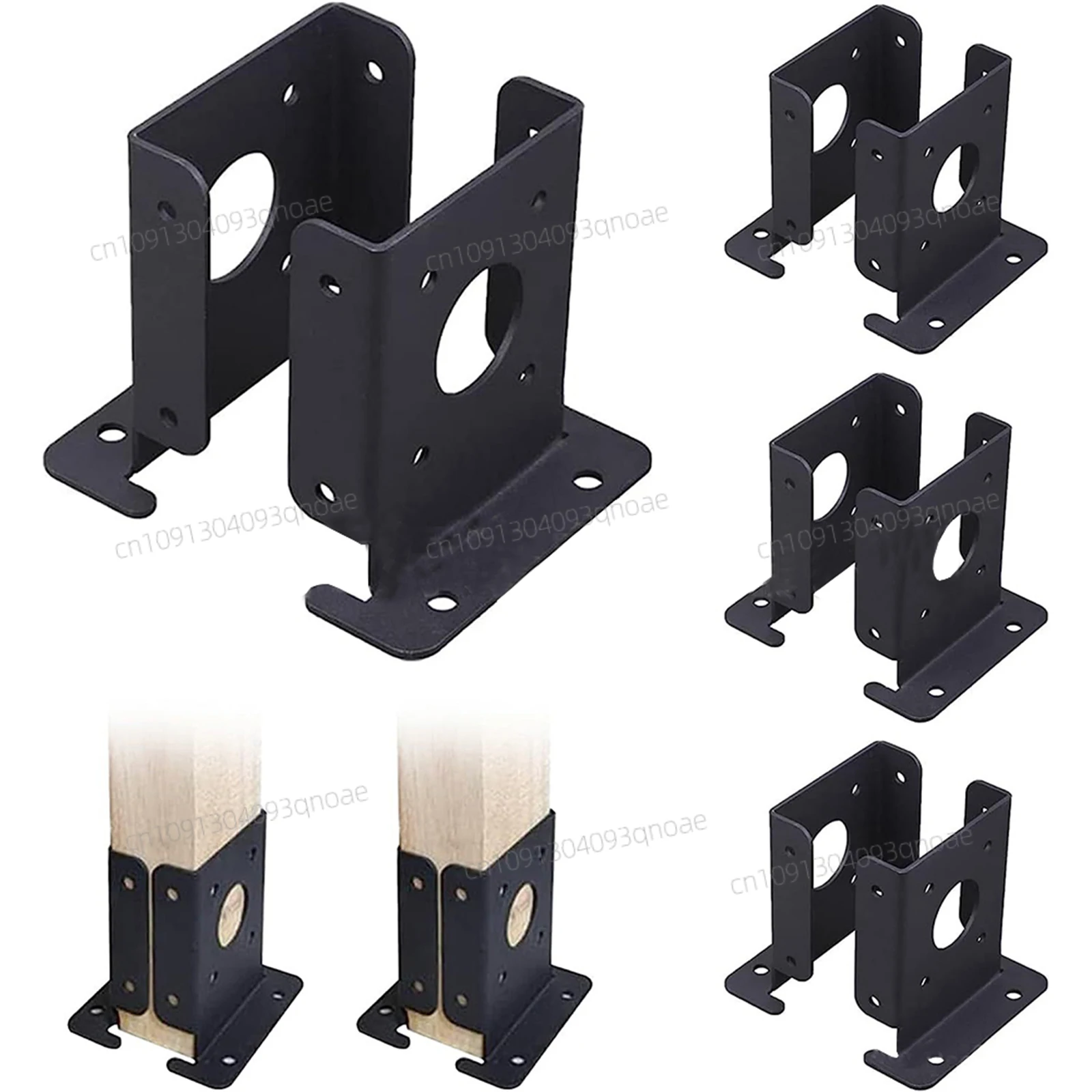 

Adjustable Wood Fence Pergola Post Base Brackets 4Pcs Sturdy Support for 3 5x3 5inch Posts Easy and Secure Installation