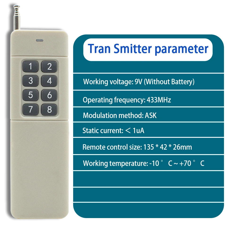 Pilot 433 MHz, kod uczenia się 1527, bezprzewodowy nadajnik ręczny, otwieracz 433,92, kontroler przełącznika 1/2/4/6/8/12CH