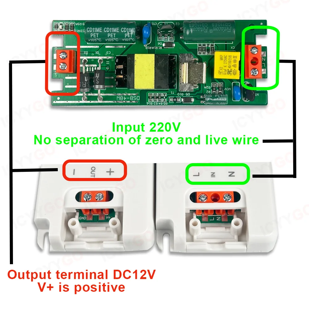 LED Power Supply DC12V 12W 18W 24W 36W 60W 120W Lighting Transformer LED Power Supply 1A 1.5A 2A 5A 10A for LED Light Strip