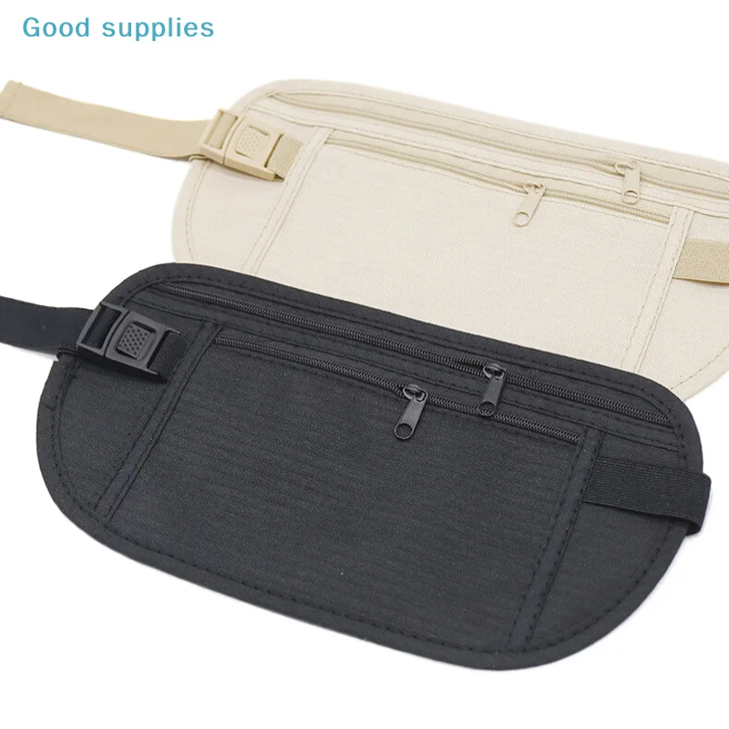 Sac banane de voyage invisible - Ceinture de sécurité discrète pour argent - Sac de poitrine invisible pour passeport et objets de valeur - Cadeau pour des voyages sécurisés