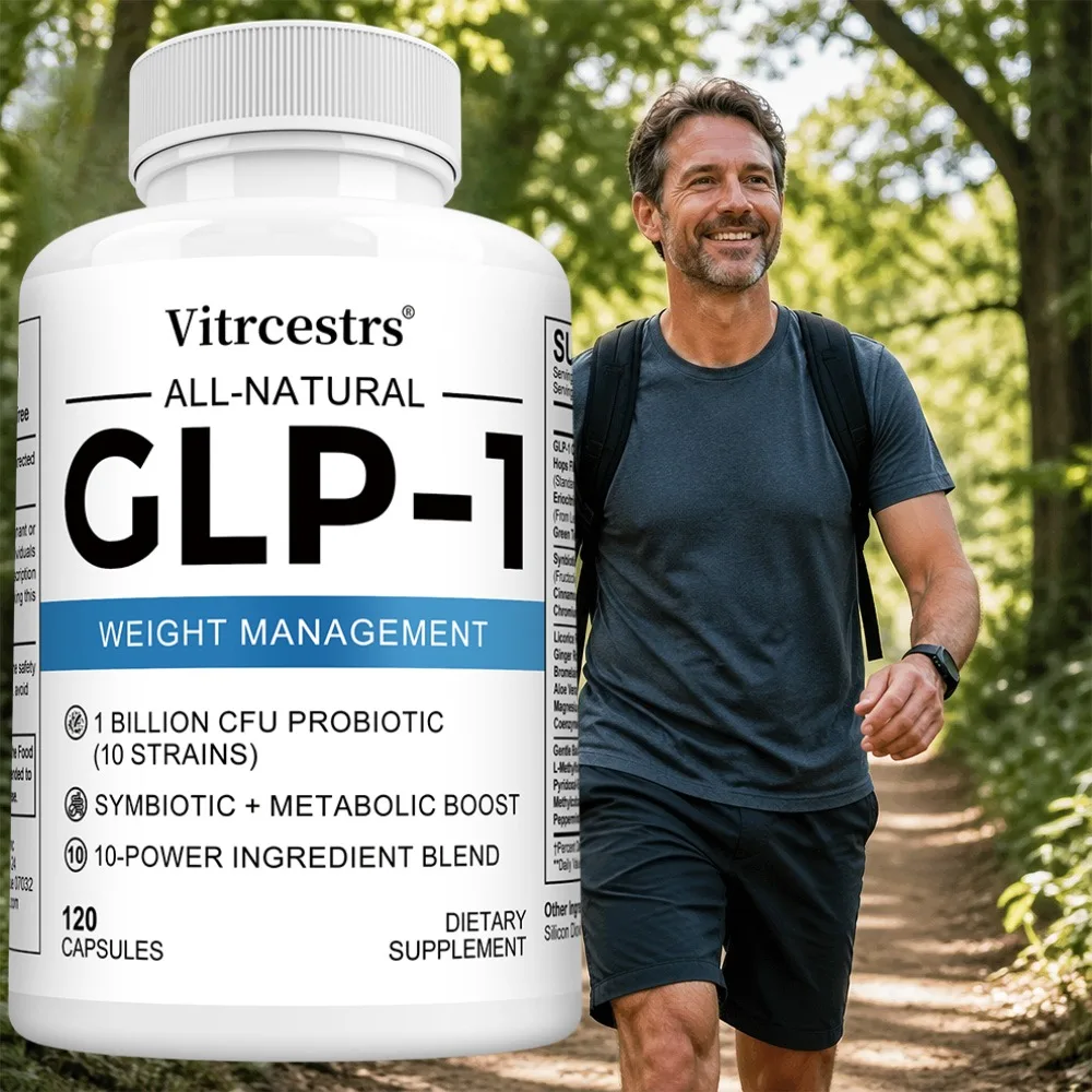 

GLP-1 Support - Promotes Digestion and Gut Health, Controls Appetite, Boosts Metabolism, Strengthens Immunity, Non-GMO