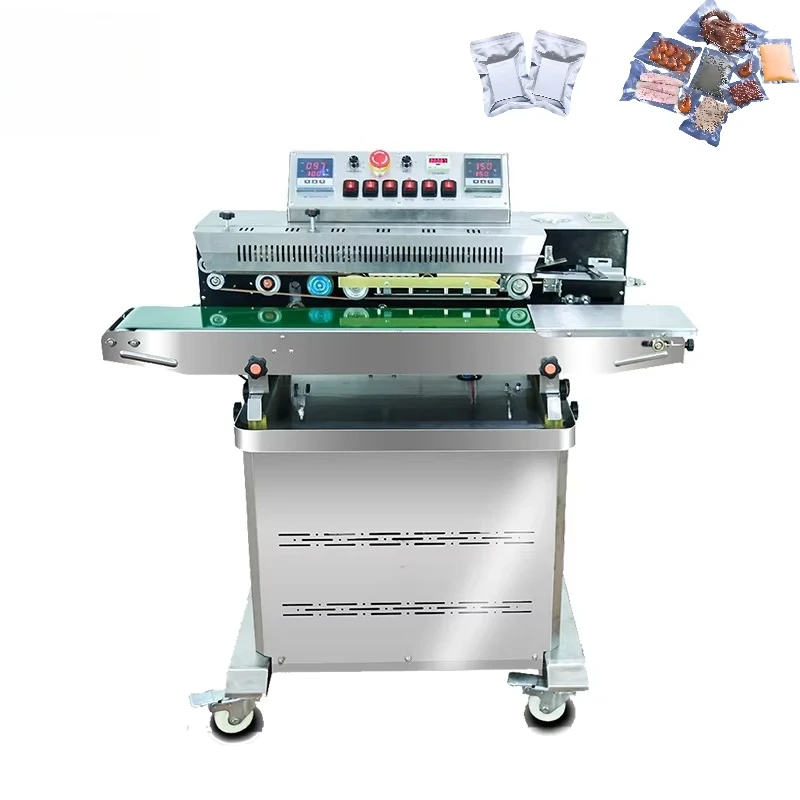 Continuous Vacuum Sealer Automatic Band Sealing Machine for Food Plastic Bag Packing Customized