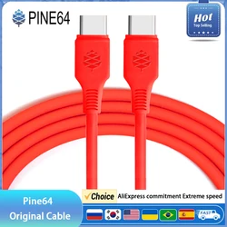 PINE64-Type-C to C Cabo de Silicone Resistente a Alta Temperatura, PINE64, Pinecil V2, Ferro de Solda V1, Plug and Play, Original