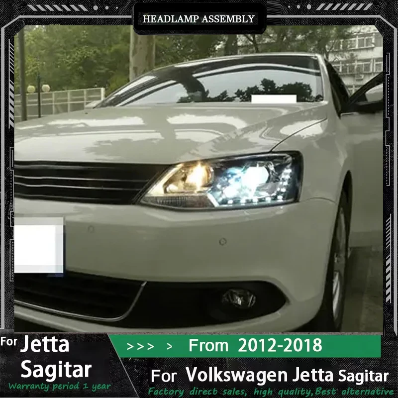 

2 шт. автомобильные стайлинговые фары для VW Jetta Sagitar MK6 2012-2018 светодиодные DRL ходовые указатели поворота проектор автоаксессуары