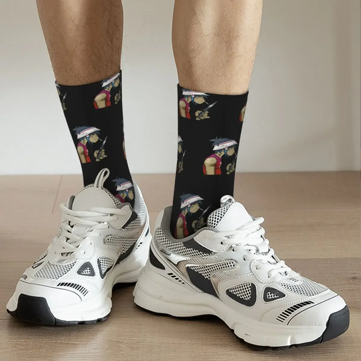 Calcetines deportivos transpirables para hombre y mujer, calcetín con banda de música, bonito, para fumar, primavera, verano, Otoño e Invierno