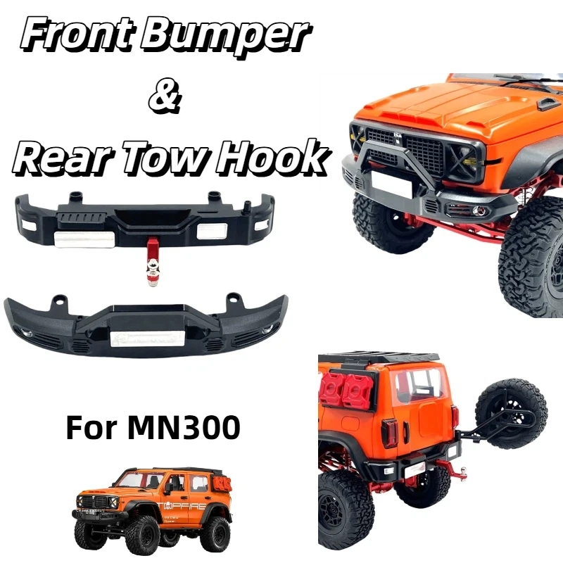 

Металлический передний и задний бампер MN с фаркопом, масштаб 1/12, запасные части для модернизации радиоуправляемого внедорожника MN Tank 300 RC Crawler