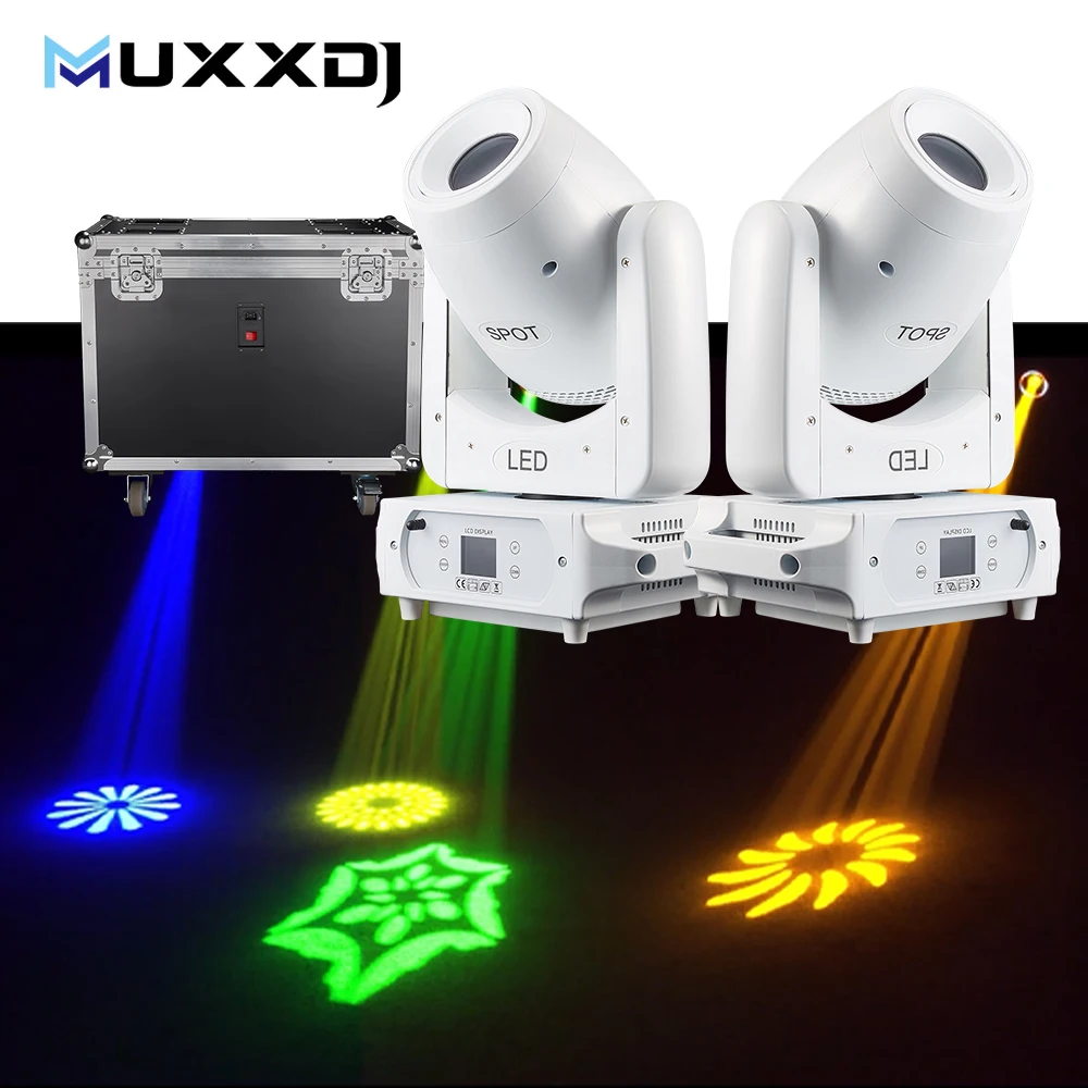 

MUXXDJ 2pcs 100w BPM Spots Moving Head Light Wireless DMX Battery Power Sharpy Lights for DJ Wedding Party Event Stage
