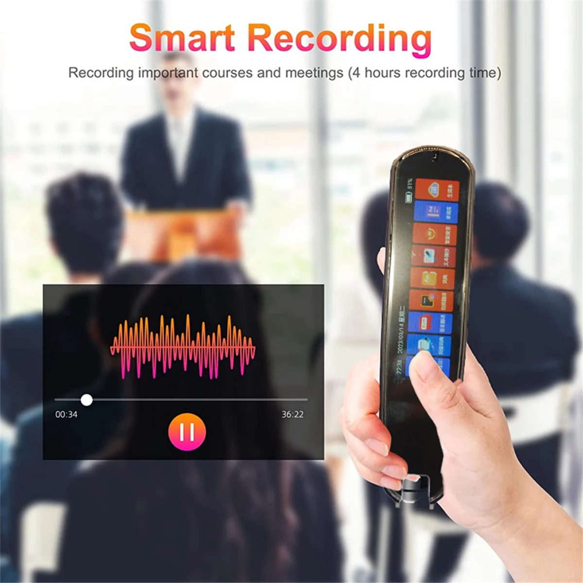 

Scan Reader Pen Translatorand Reading Pen for Dyslexia Autism Smart Voice Scan Translator Pen 134 Languages Translation HOT