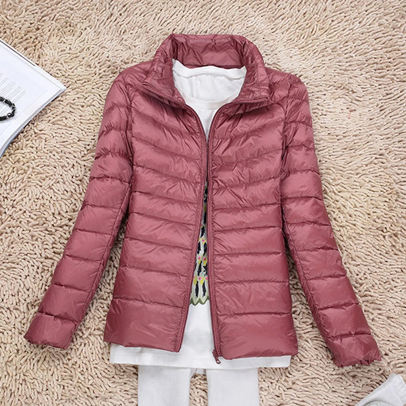 Women Winter Coat Autumn Ultralight Duck Down Jacket for Women Slim Puffer Jacket Portable Outerwear Windproof Down Coat