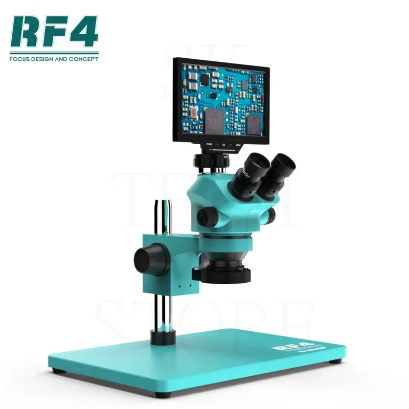 3D 1080P 7X-50X 16MP HDMI 10 inch LCD Display WF10X/22mm Eyepiece 0.5X CTV Video Digital Microscope Camera Set For PCB Soldering