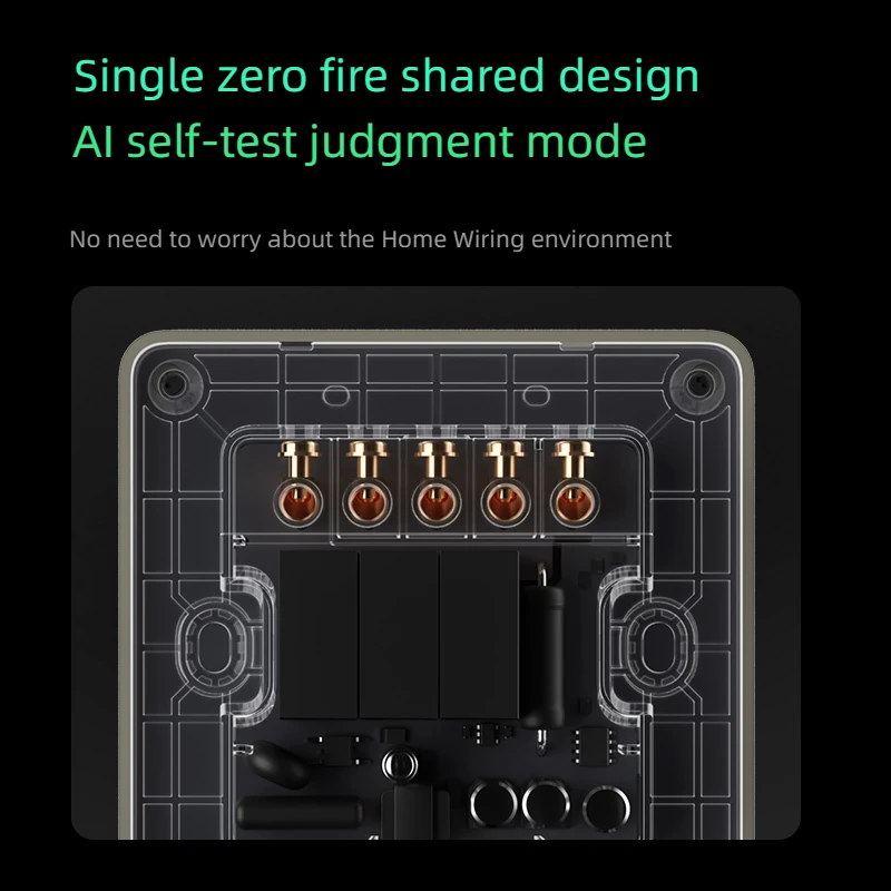 Aqara Smart Wall Switch Z1 More Control Zigbee 3.0 متوافق مع تصميم سلك حي/محايد فردي يعمل مع تطبيق Mi home HomeKit