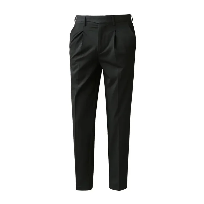 Men's Elastic Suit Pants, Formal Business, Office, Social, Slim Fit, Casual, Fashionable, Versatile Wedding Pants