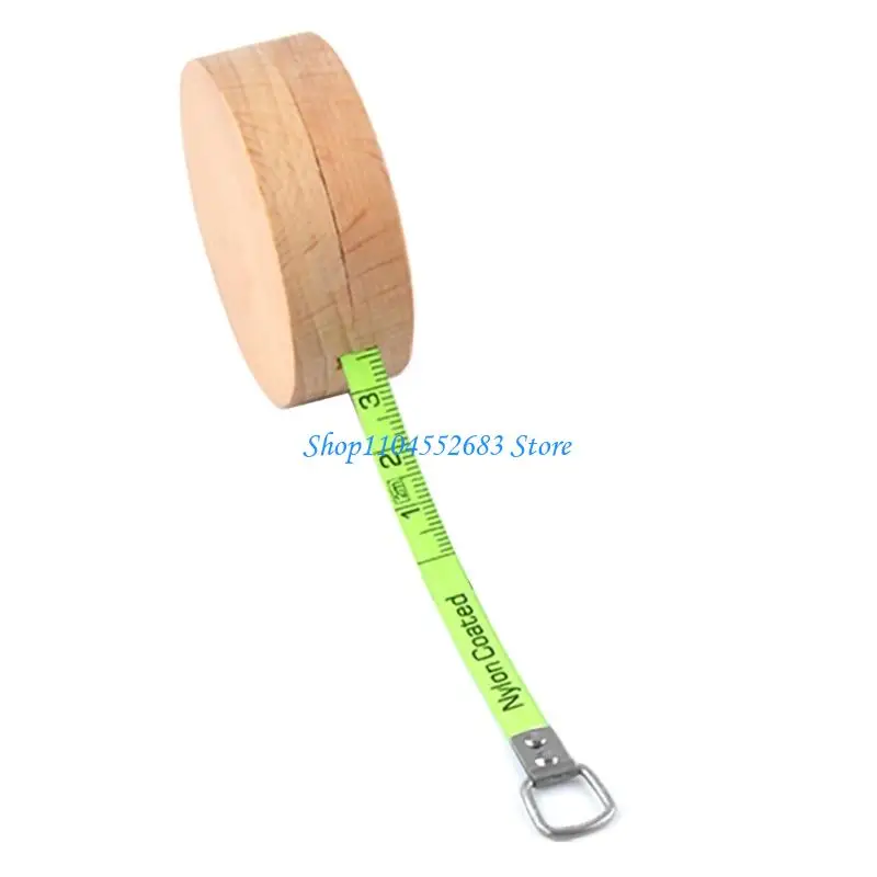 

Y6GD Easy to Read Scale on 2m Wooden Case Tape Measure for Contractors Hobbyists