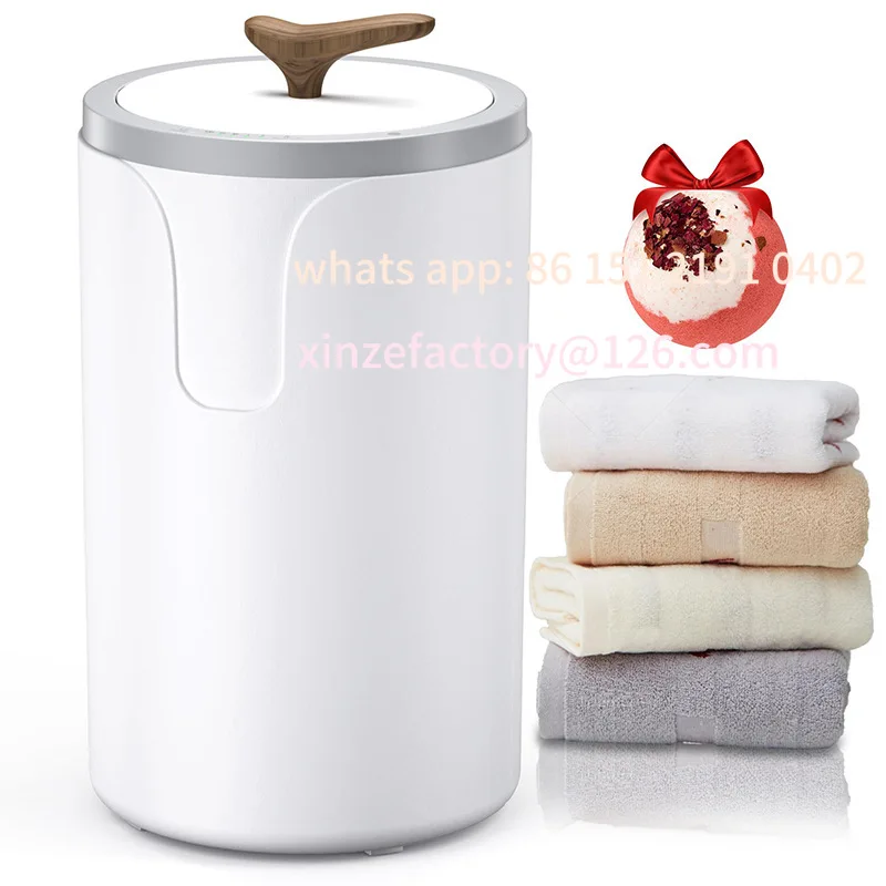 

Customizable towel heating bucket heater, wooden handle 3-speed timing 2-speed temperature adjustment with aromatherapy