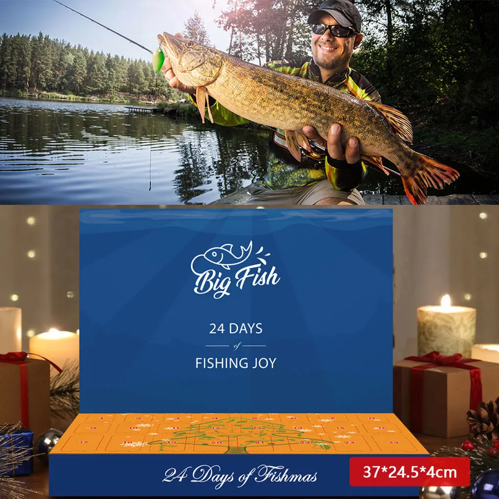 

Адвент-календарь для рыбалки, рождественская рыбалка, рыболовный крючок, адвент-календарь, календарь для рыбалки, рождественский обратный отсчет, 24-дневные рыболовные приманки