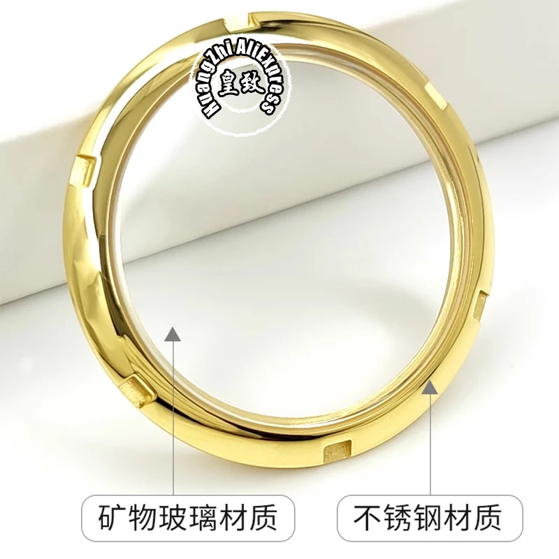 حافظة معدنية خلفية لهاتف Seiko SKX007 SKX009 SRPD53 ناعمة/مصقولة باللون الذهبي الوردي الشفاف SKX حافظة خلفية ضيقة أجزاء وزارة الدفاع الغطاء الخلفي