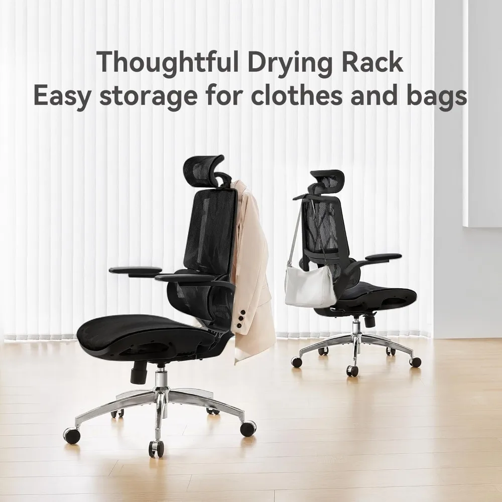 M59AS Ergonomic Office Chair, Desk Chair with 3D Flip-up Armrests, Computer Chair with Dual Back Design and Adaptive Dynam