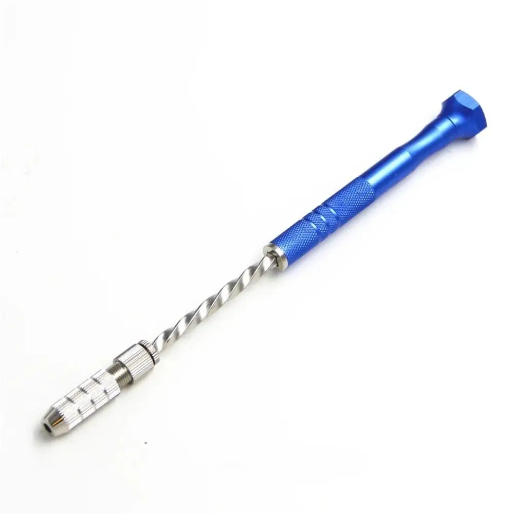 Efficient Semi-automatic Hand Twist Drill Aluminum Alloy Amber Drilling Tool Plastic Blue Pin Vise Hand-carving