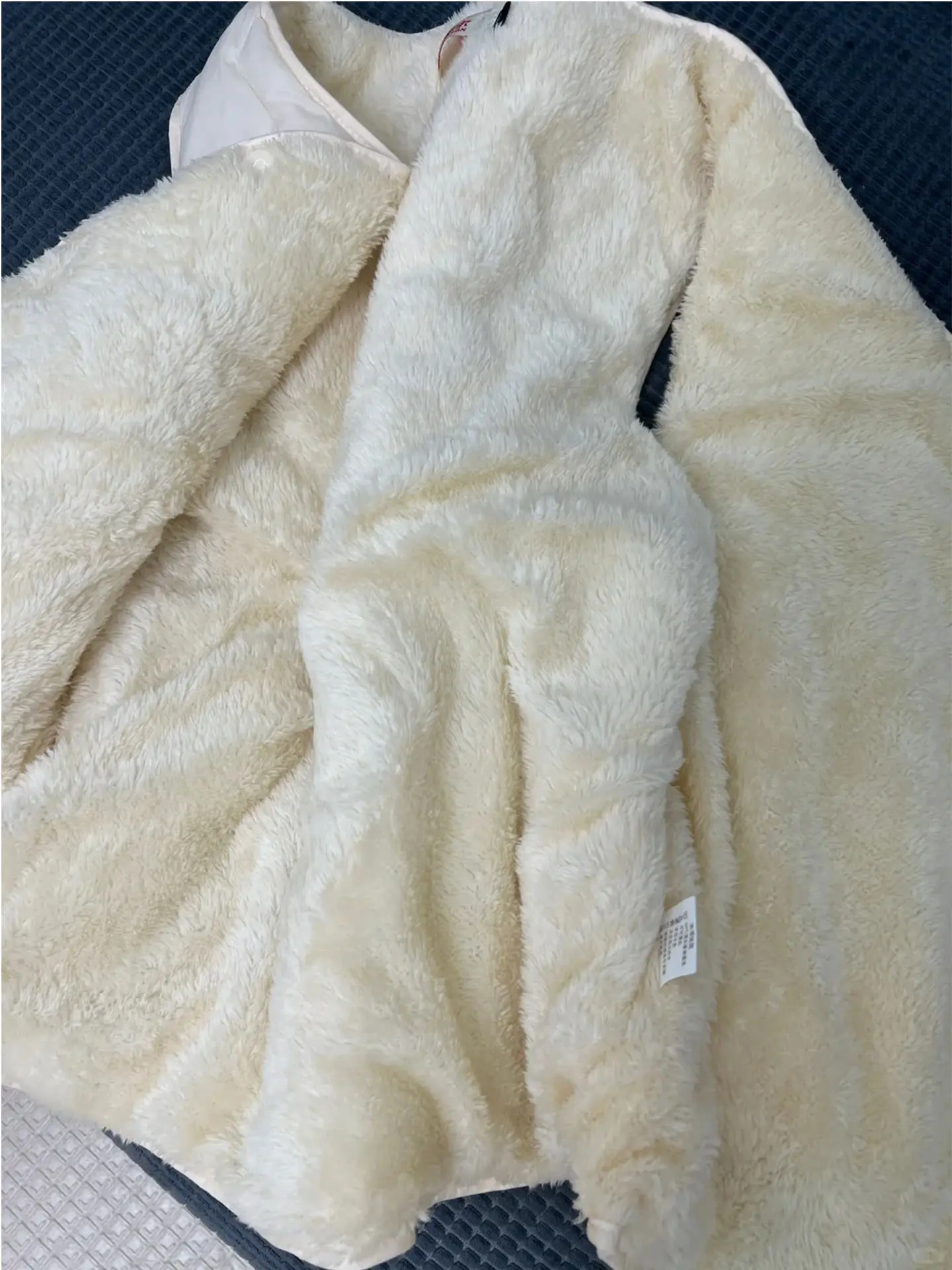 

Lamb Fur Diamond Pattern Vest Coat Women's Thiened Svel Autumn Winter Match Woolen Coat Inner Fce Lined Base irt