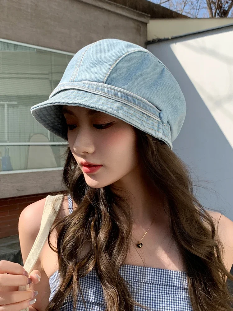 Korean Style Retro Duck Tongue Women's Spring and Summer Versatile Style Beret Face-Looking Small Painter Cap Children