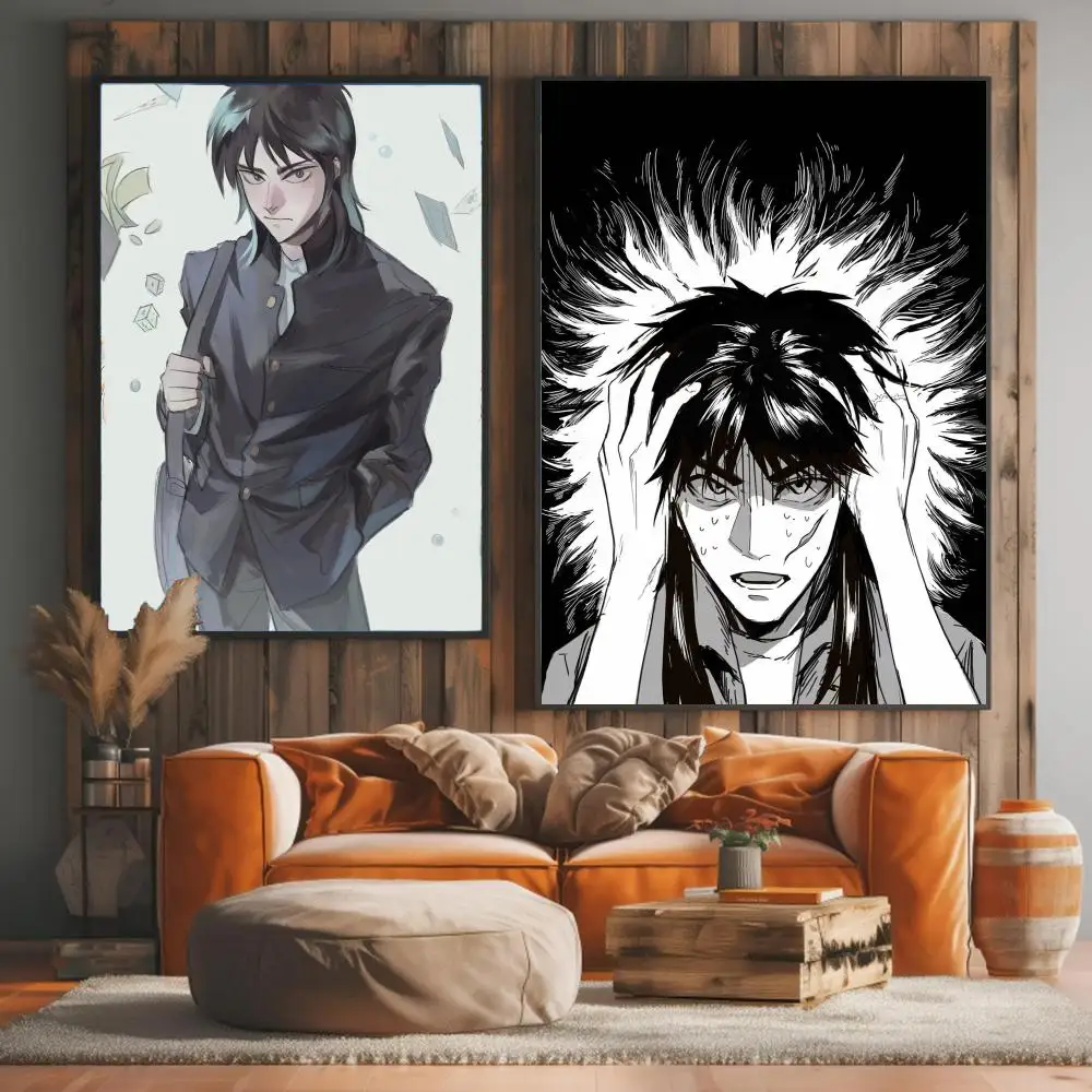 anime K-Kaiji-I Painting Calligraphy Elegant Botanical Decor for Living Room Modern Interior Design