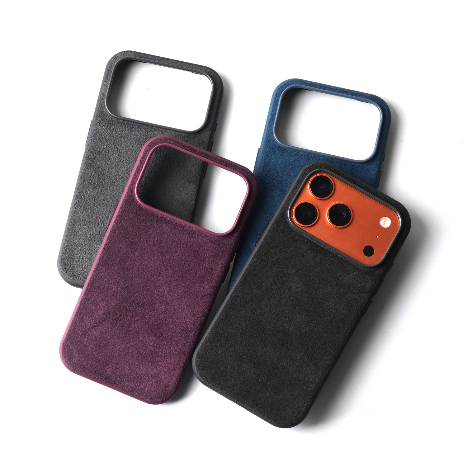 for ALCANTARA Case for iPhone 18 17 16 15 Pro Max Supercar Same Suede Leather Compatible with MagSafe Business Luxury Cover